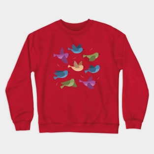 Flat Flying Birds Crewneck Sweatshirt